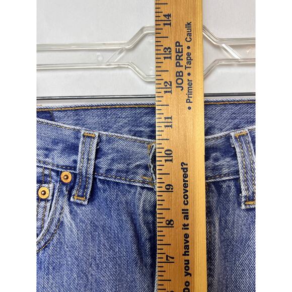 Levi's 501 Men's Size 32 x 34 Blue Button Fly 5 Pocket Denim 80s Preppy Jeans - Picture 6 of 8